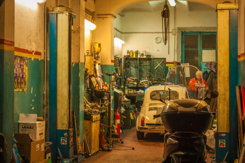 Auto en el taller